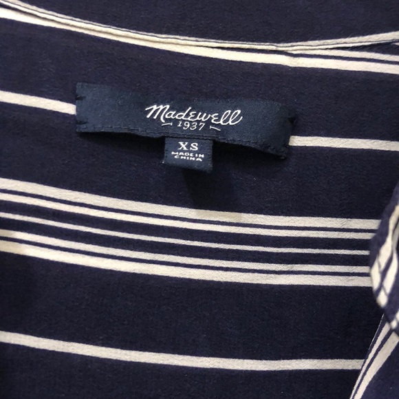 Madewell mulberry silk striped button down tunic - Picture 4 of 6